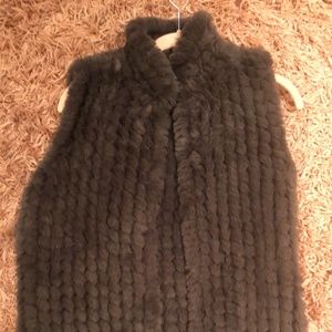 Aqua Fur Vest
